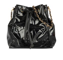 Chanel Vintage CC Bucket Bag, Leather,Black,991414 (2005),3*